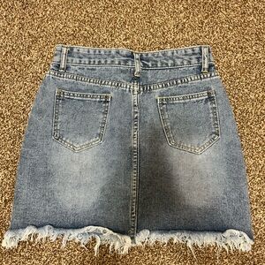 Shein blue jean skirt